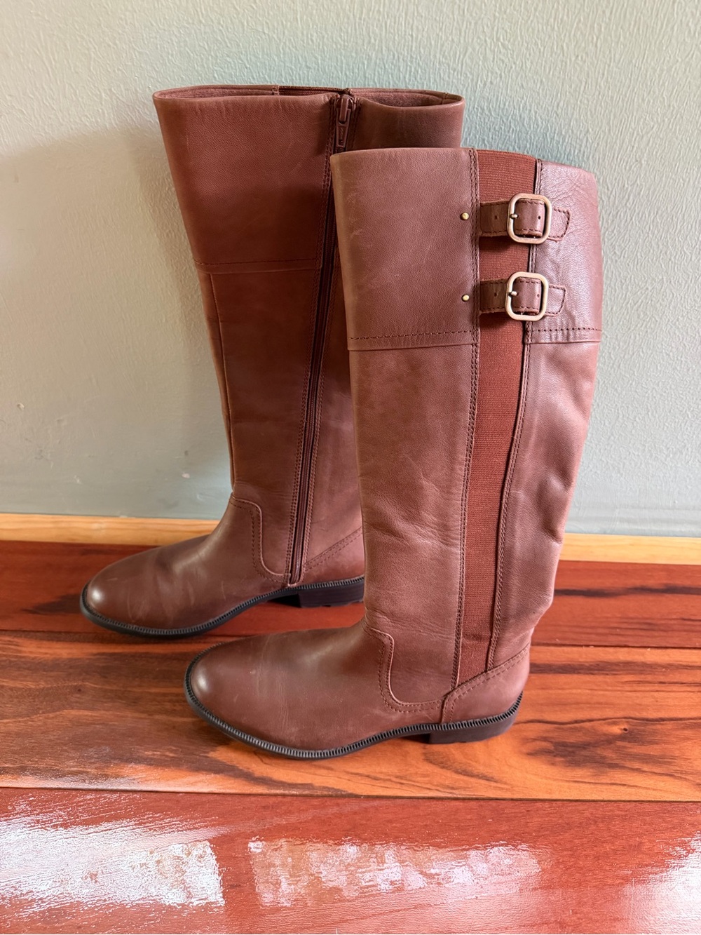Clark’s Brown Leather Knee-High Riding Boots 7